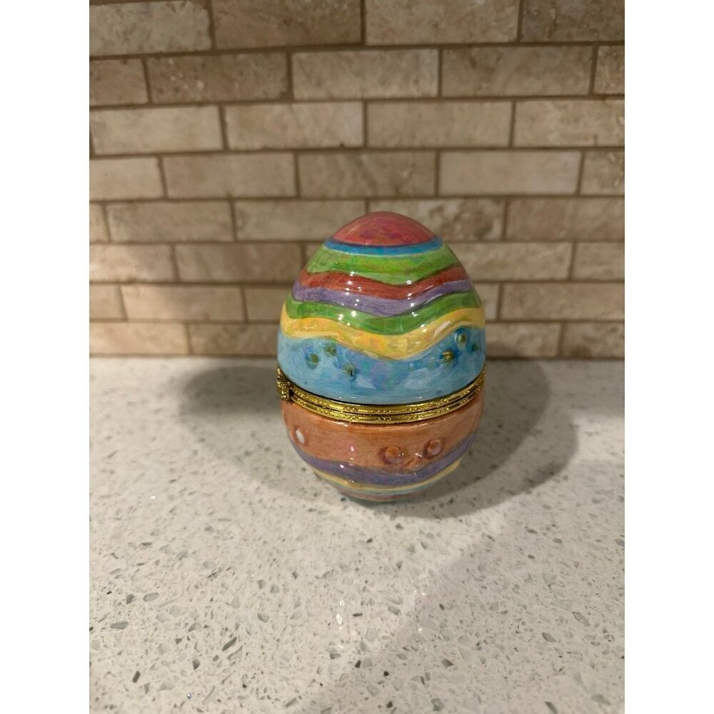Easter Spring‎ Time Egg trinket box -
